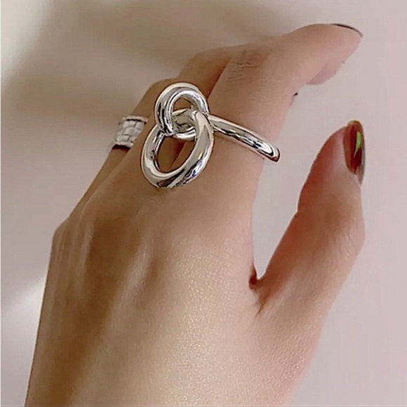 Ball Charm Sterling Silver Bangle Bracelet Ring Set - Picture 12 of 14